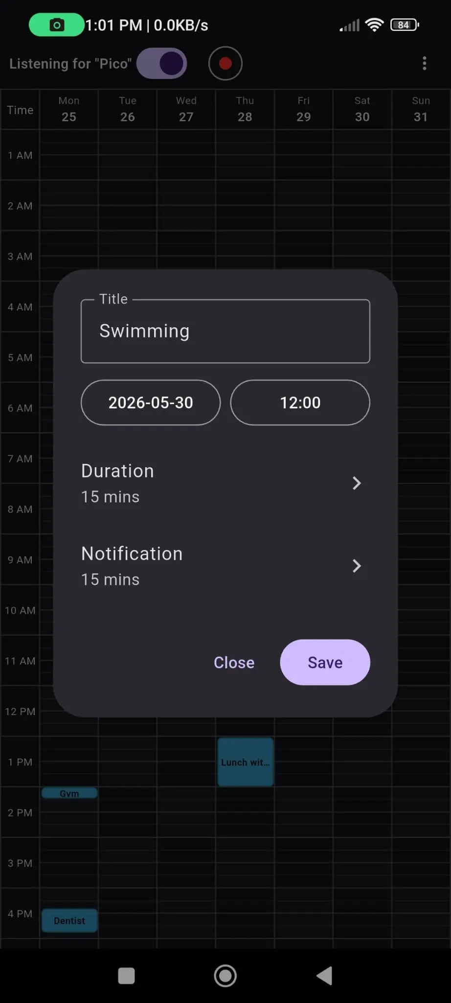 Screenshot 1 of Hands Free Appointment Offline