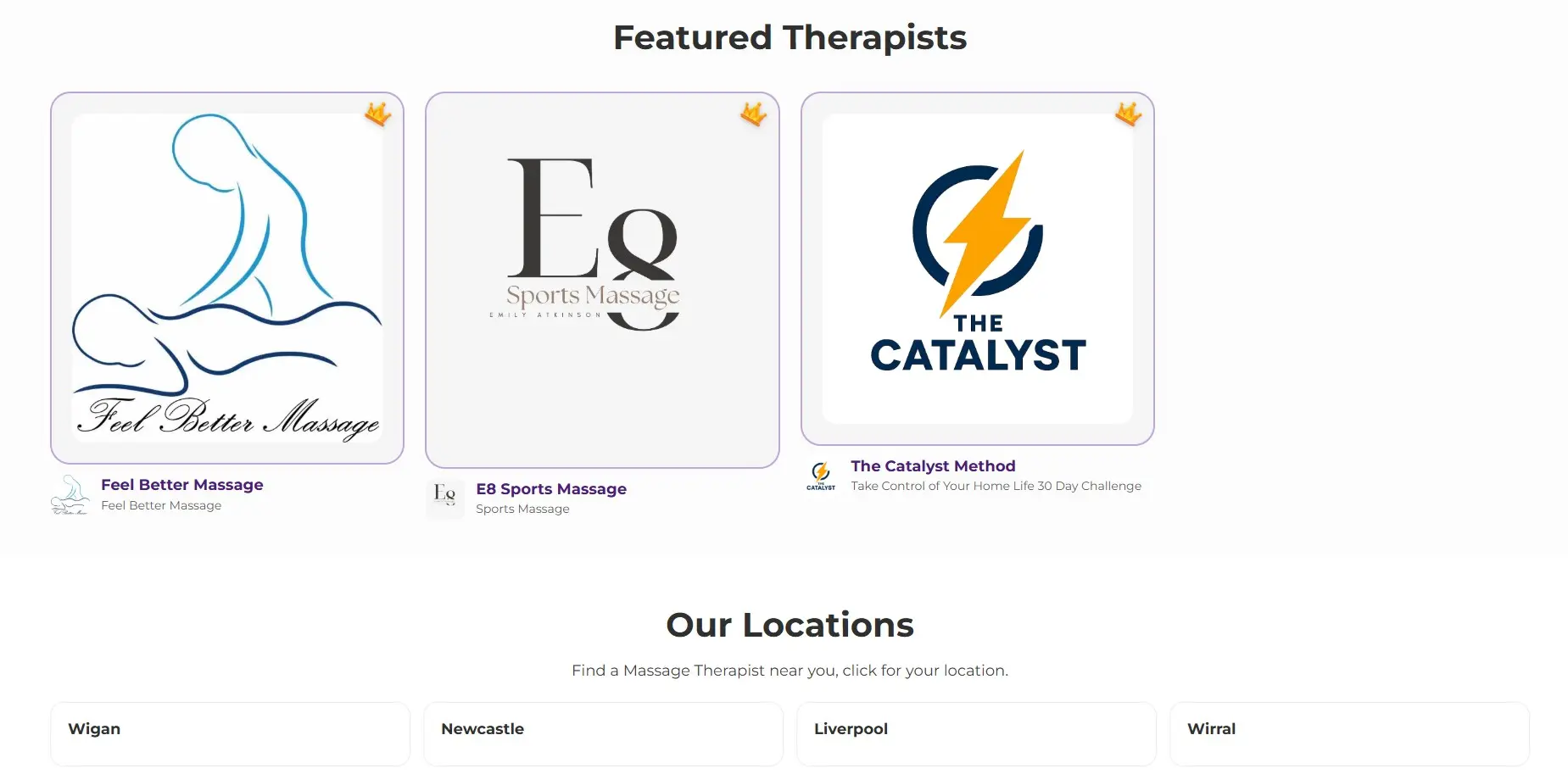 Screenshot 1 of Find a Massage Therapist UK