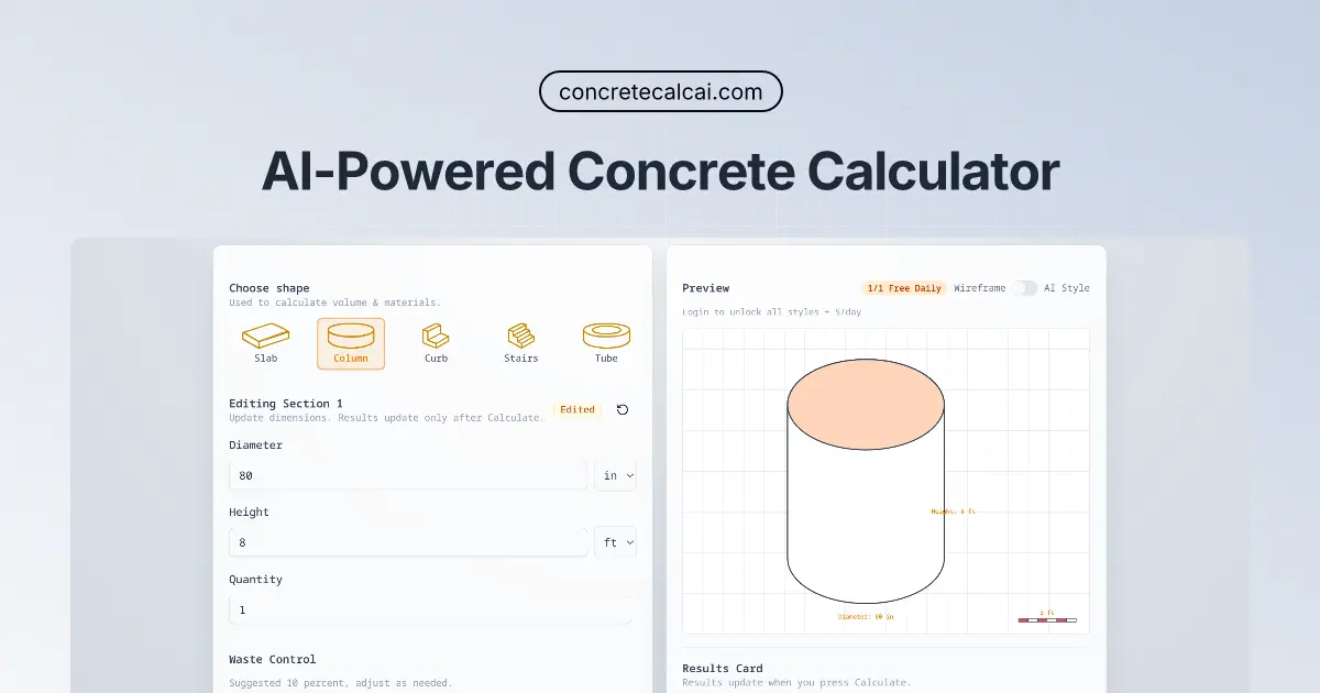 Screenshot 1 of AI Concrete Calculator