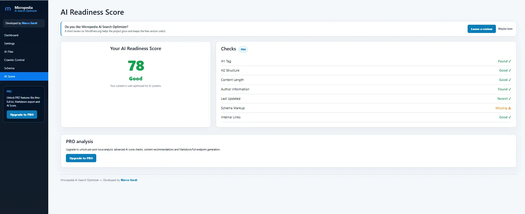 Screenshot 3 of Micropedia AI Search Optimizer
