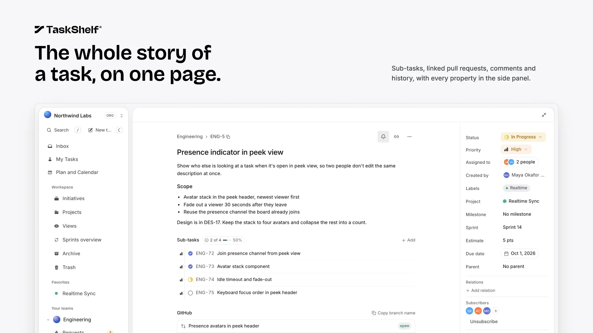 Screenshot 2 of TaskShelf