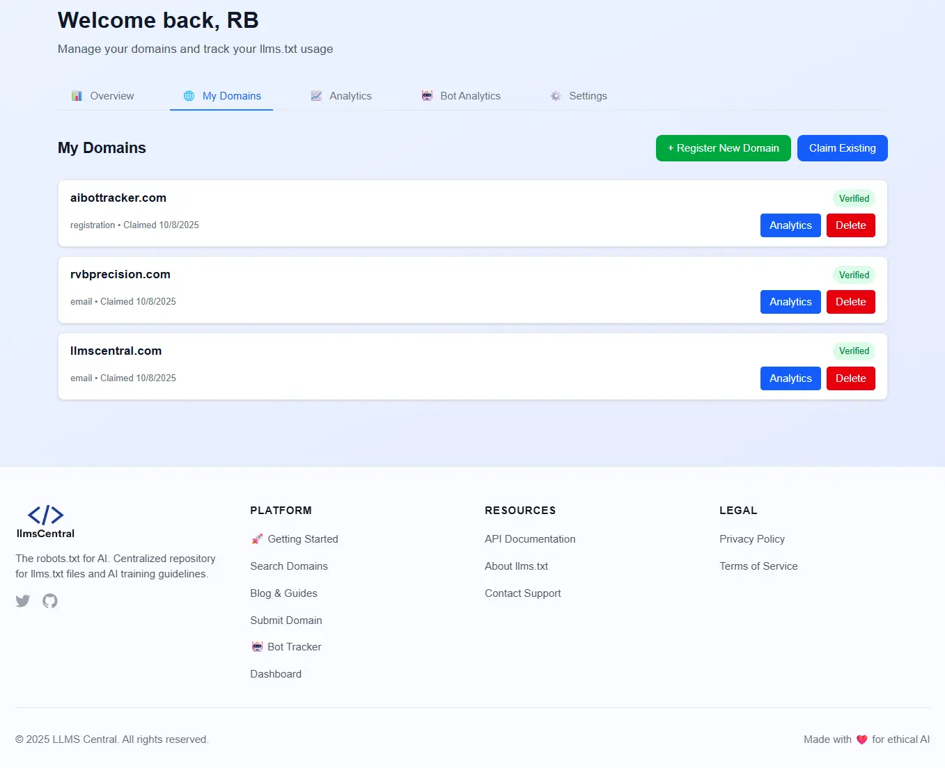 Screenshot 5 of LLMS Central
