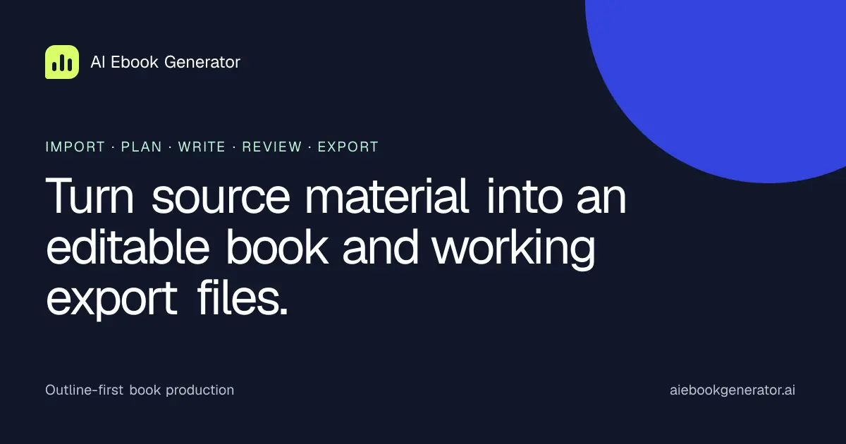 Screenshot 1 of AI Ebook Generator