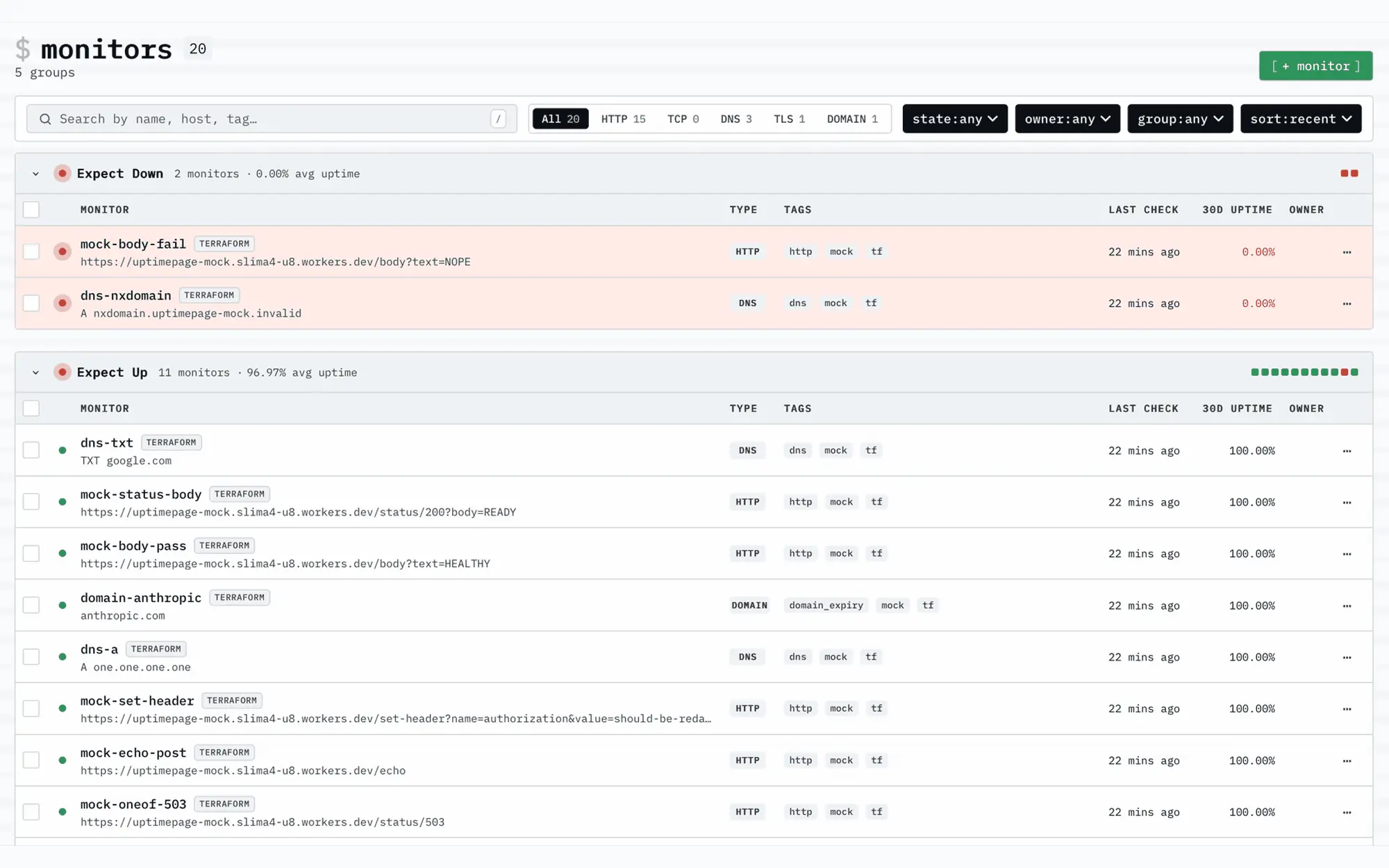Screenshot 2 of Uptimepage