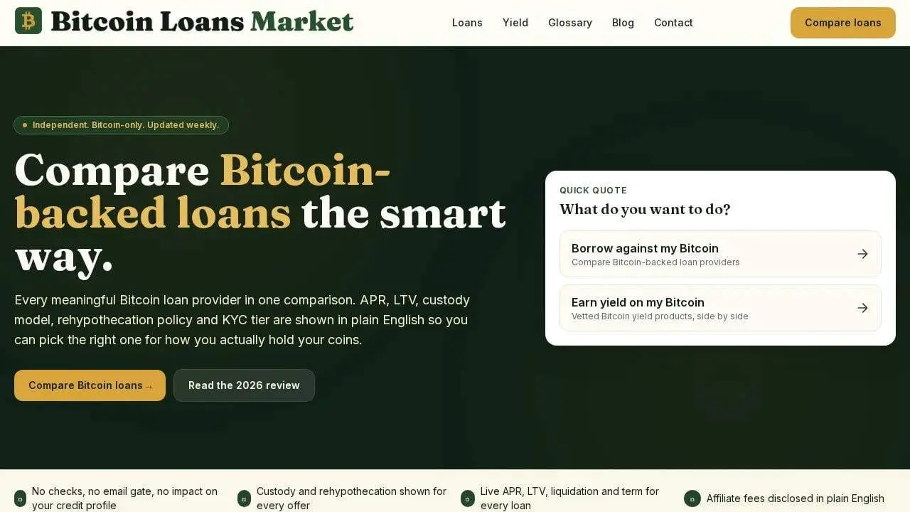 Screenshot 1 of Bitcoin Loans Market
