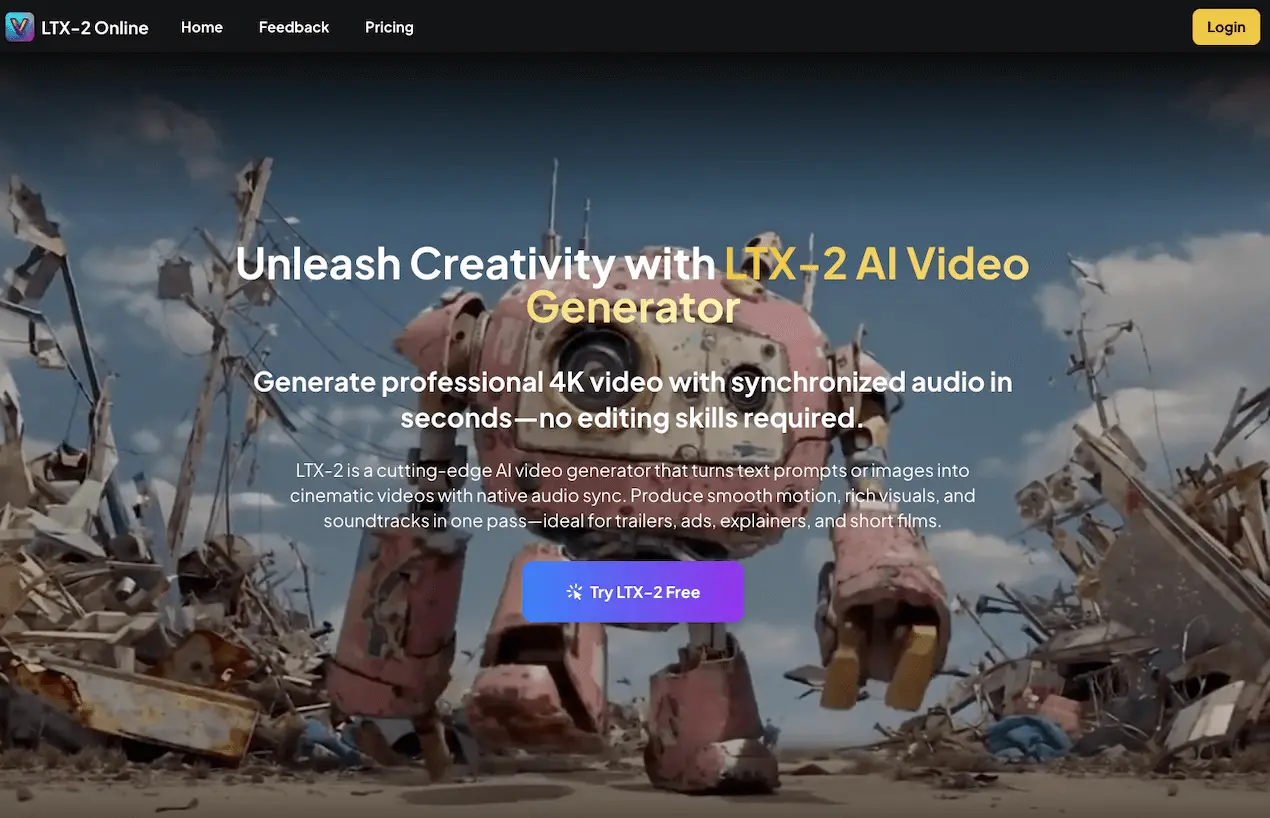 Screenshot 2 of LTX-2 AI Video Generator