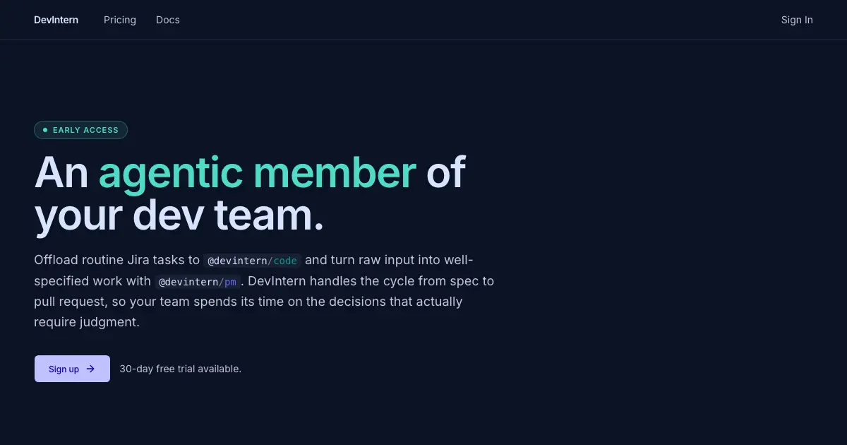 Screenshot 1 of DevIntern
