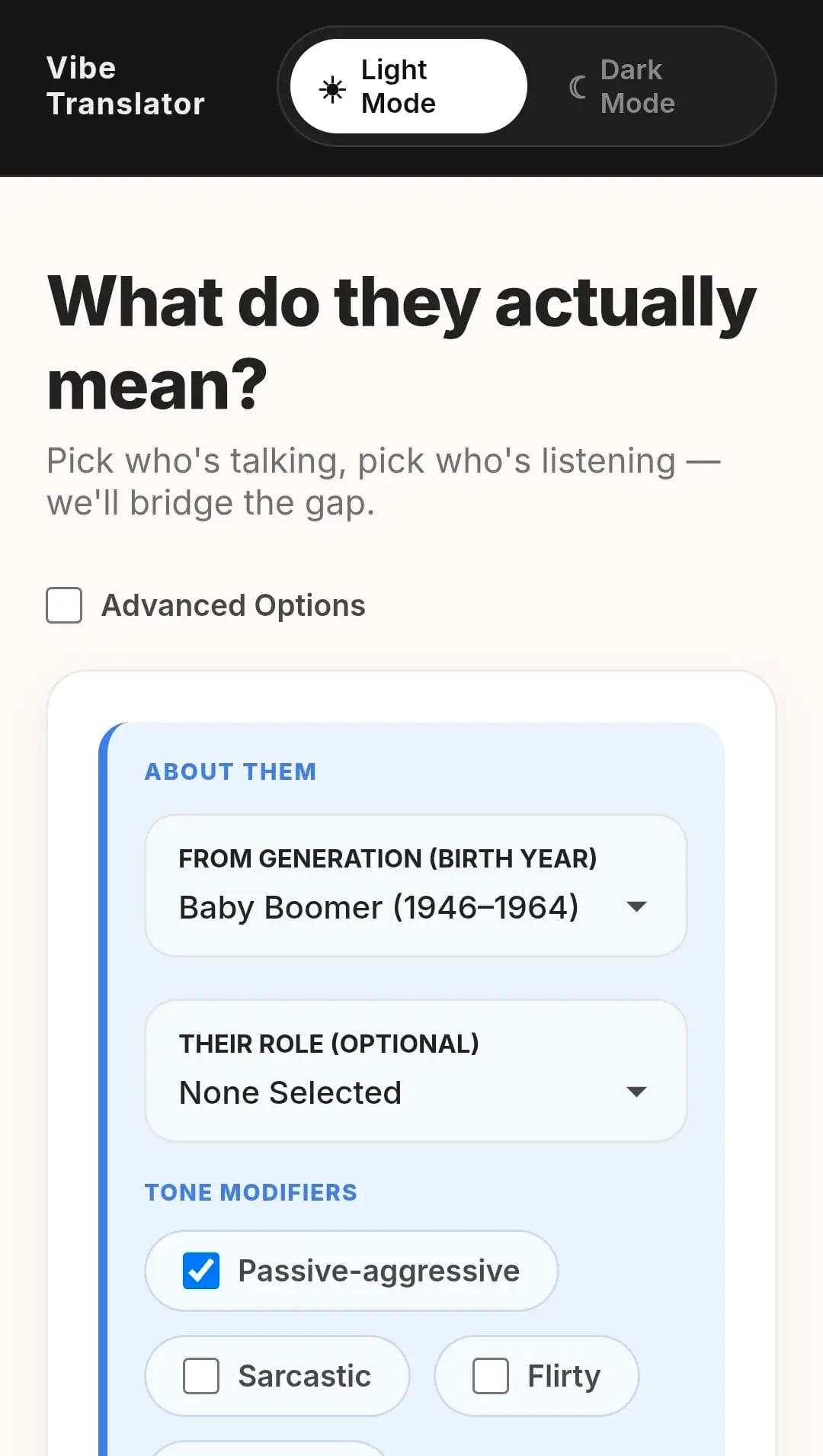 Screenshot 1 of Vibe Translator