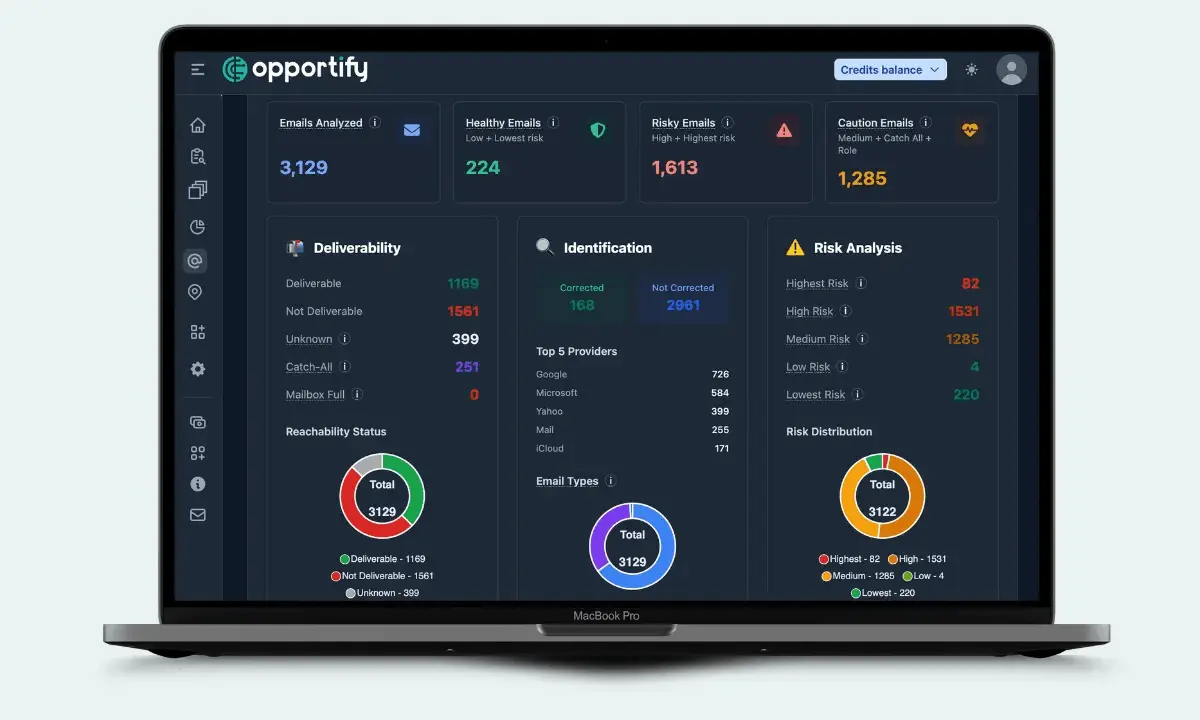 Screenshot 1 of Opportify Email Insights