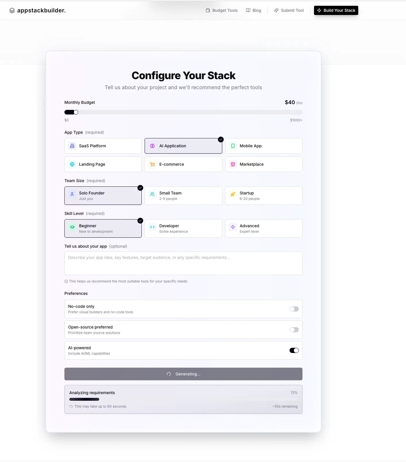Screenshot 3 of AppStackBuilder