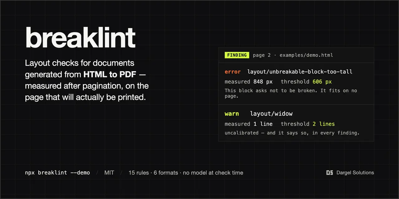 Screenshot 1 of breaklint