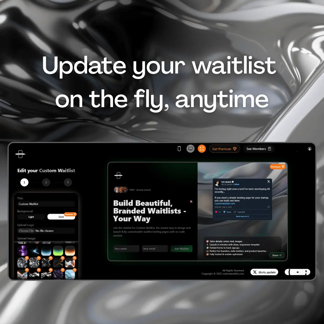 Screenshot 3 of Custom Waitlist - Webpage Customizer