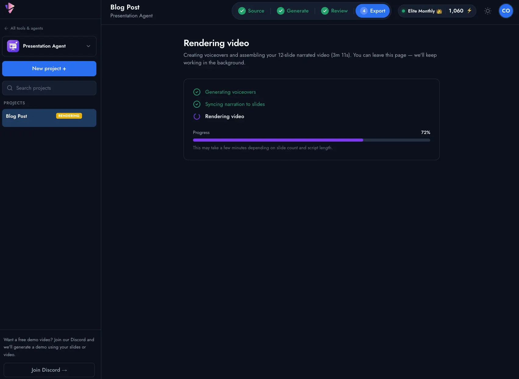 Screenshot 7 of Presentation Agent