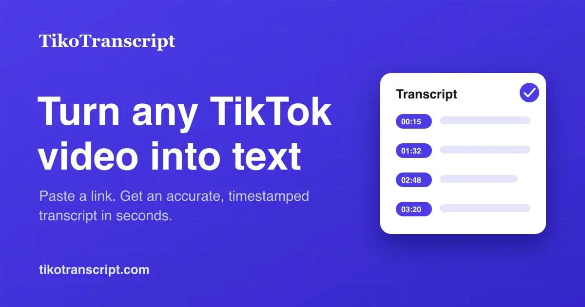 Screenshot 1 of TikoTranscript