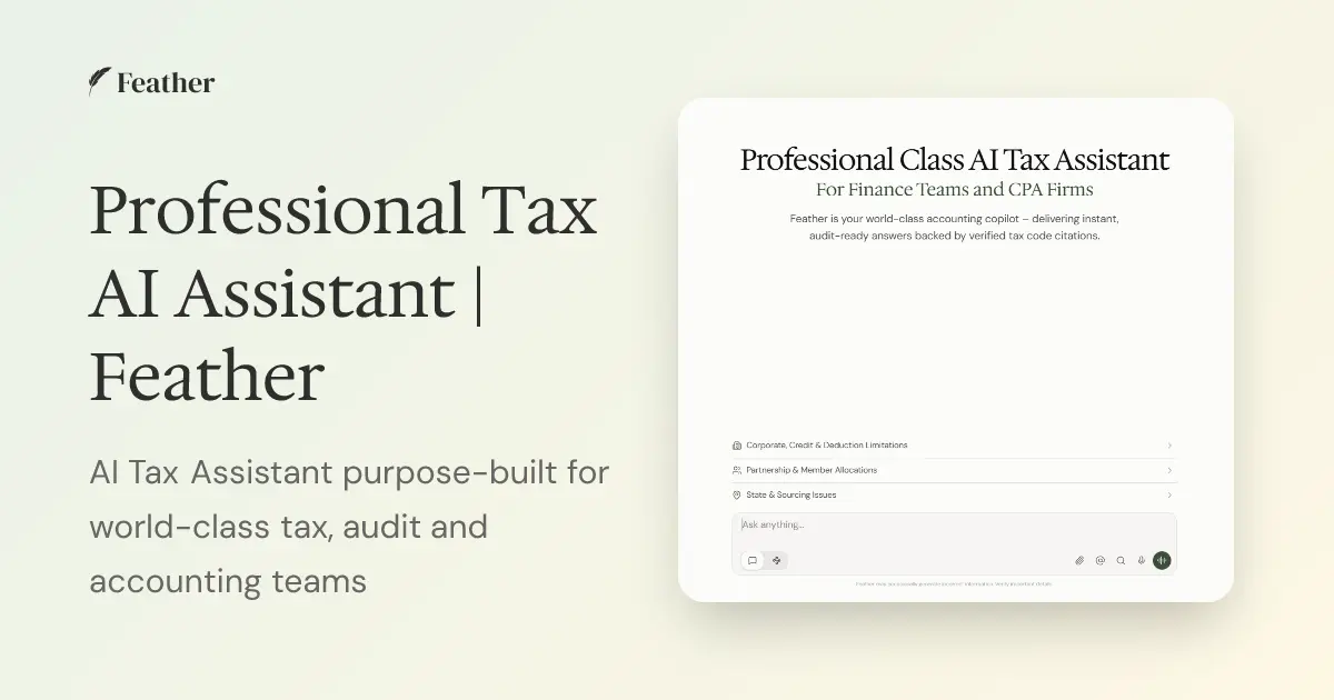 Screenshot 1 of Feather Tax AI