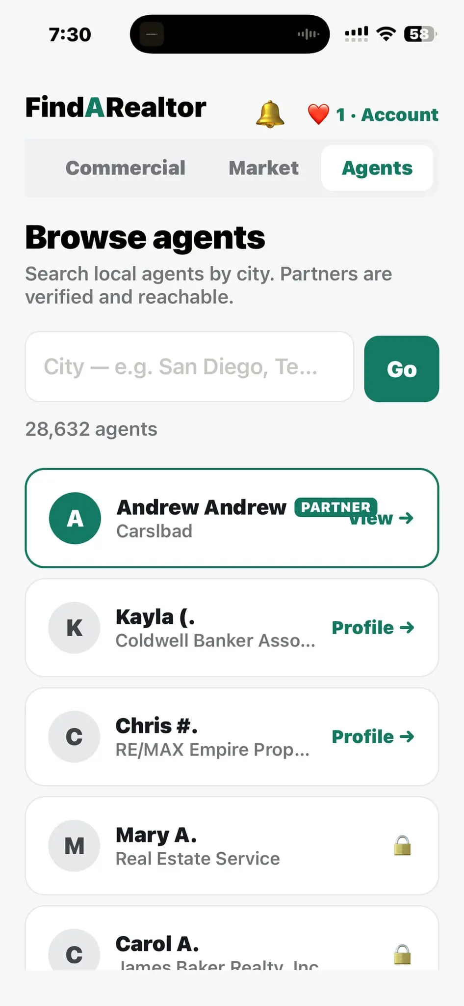 Screenshot 1 of FindARealtor.app