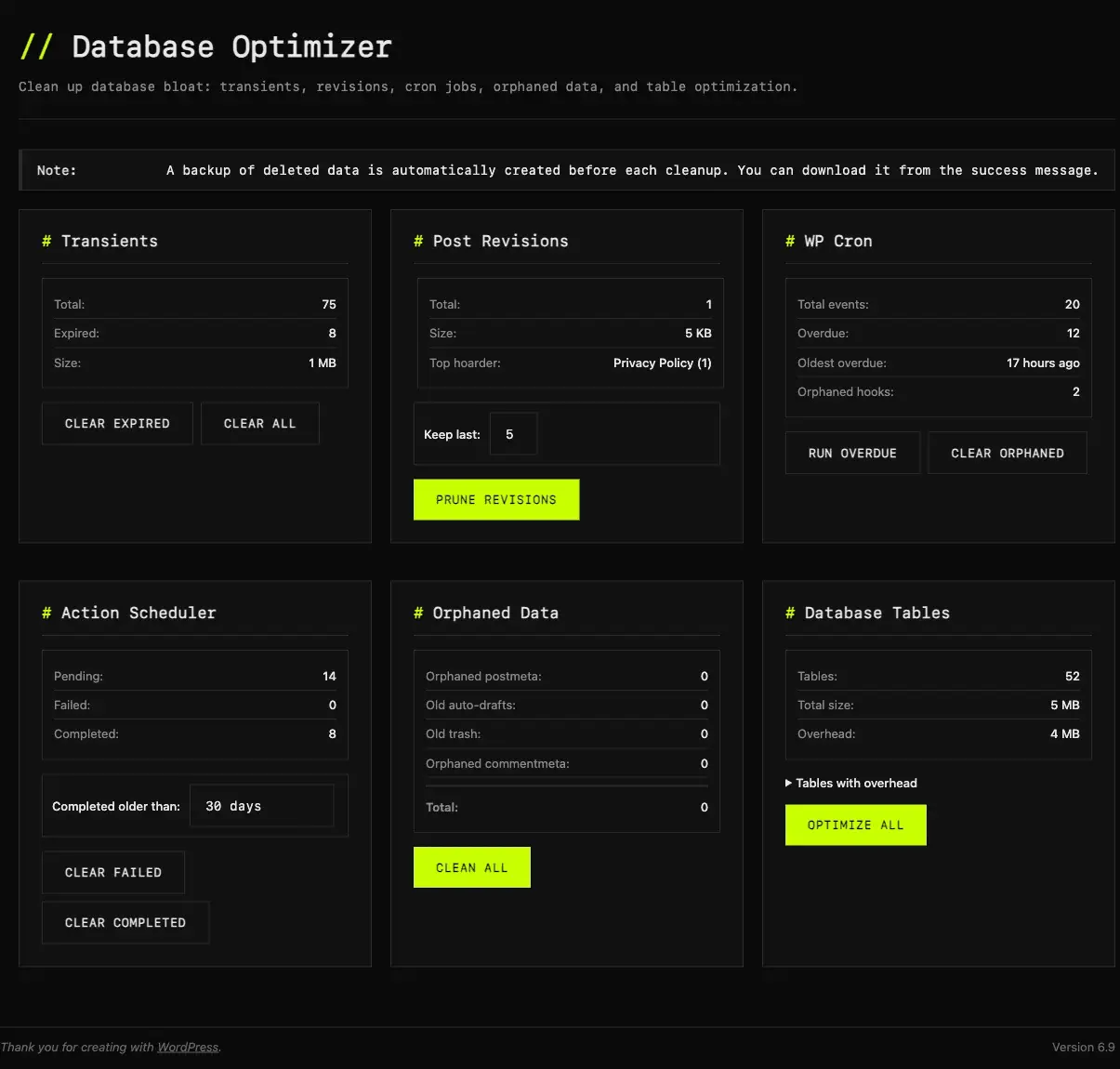Screenshot 2 of WP Multitool