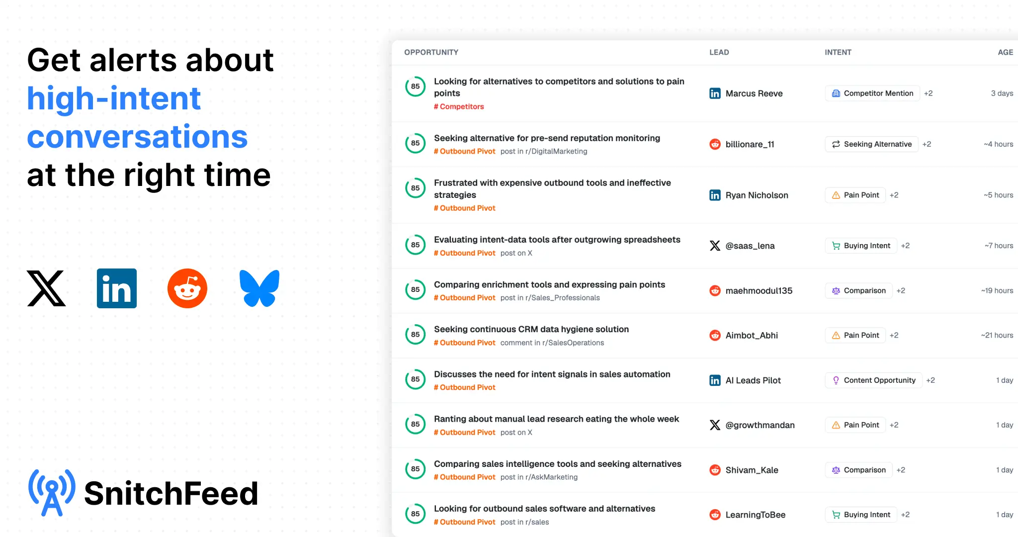 Screenshot 1 of SnitchFeed