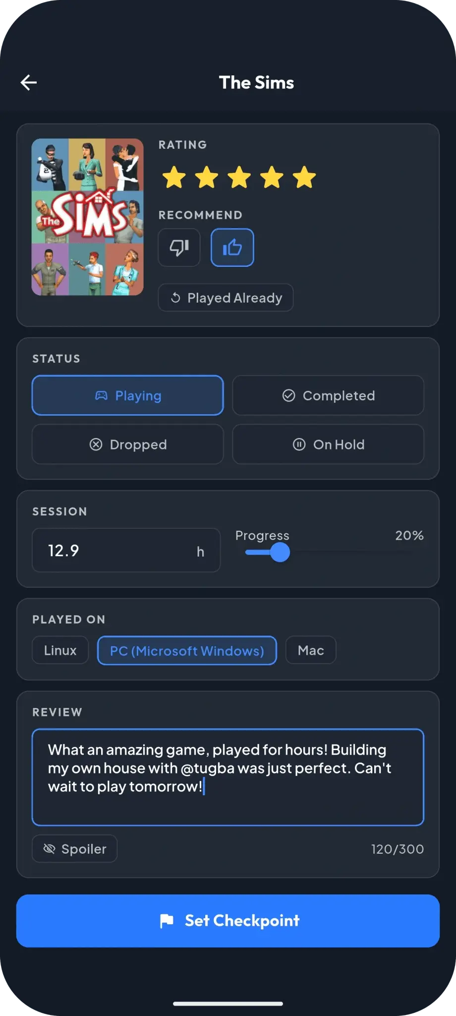 Screenshot 2 of Checkpointr