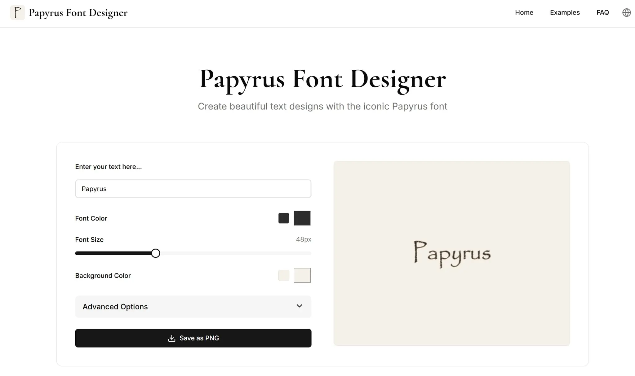 Screenshot 1 of Papyrus Font Designer