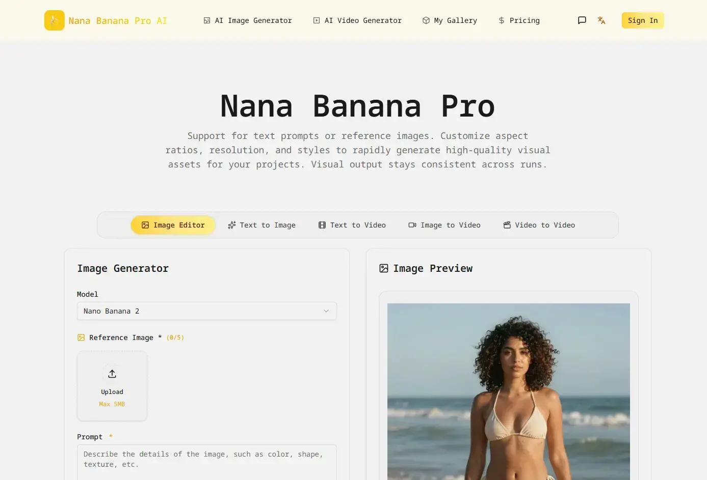 Screenshot 1 of Nana Banana Pro