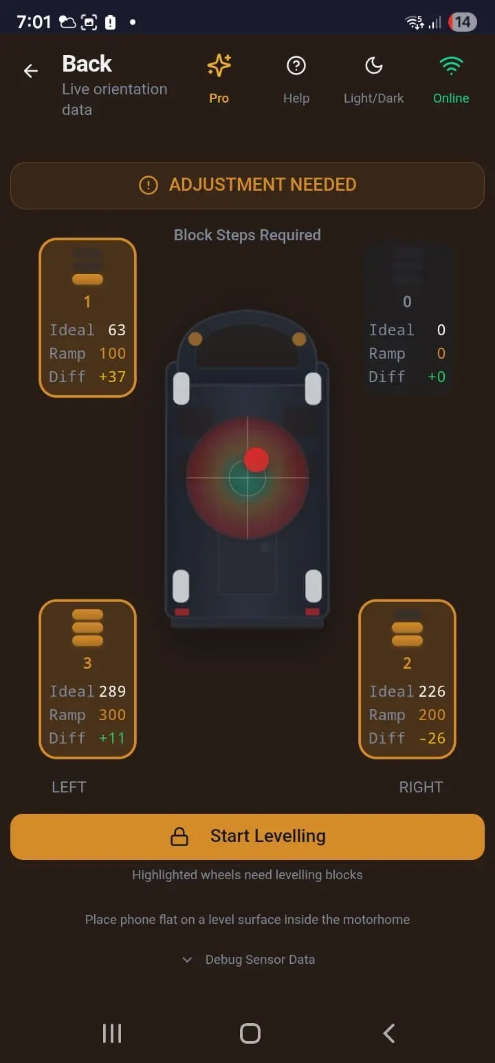 Screenshot 2 of OzLevel Motorhome and Caravan
