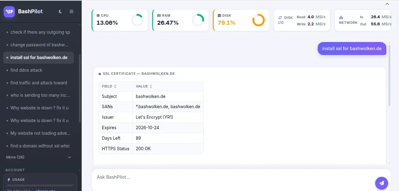 Screenshot 1 of BashPilot