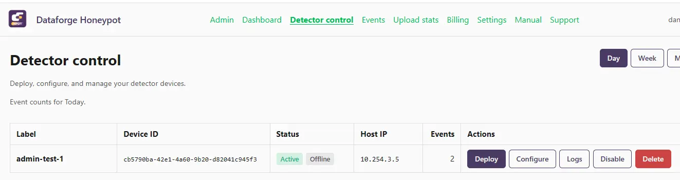 Screenshot 2 of Dataforge Honeypot