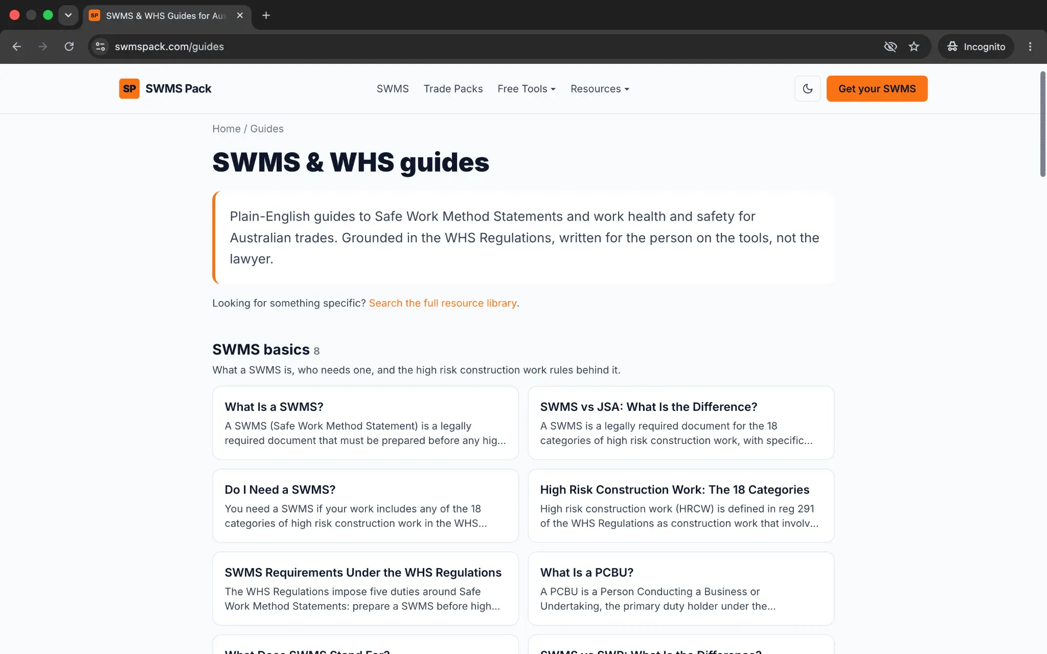 Screenshot 5 of SWMS Pack