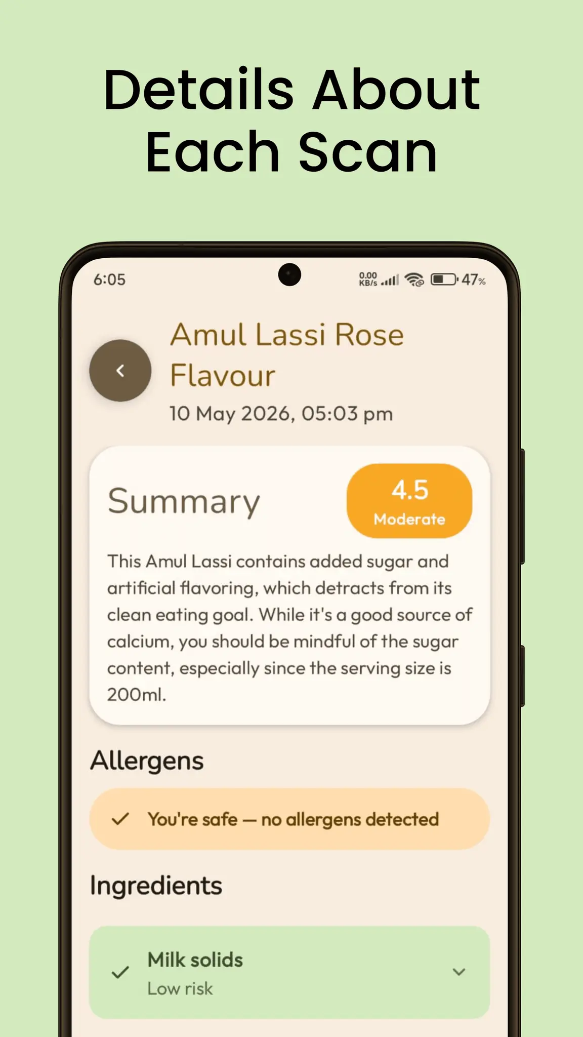 Screenshot 8 of Clarify β Food Label Scanner