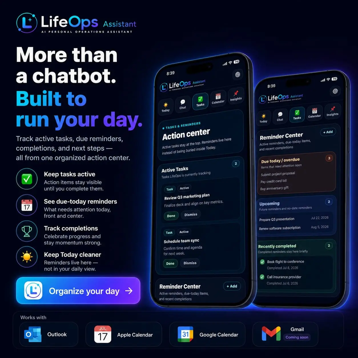 Screenshot 1 of LifeOps Assistant