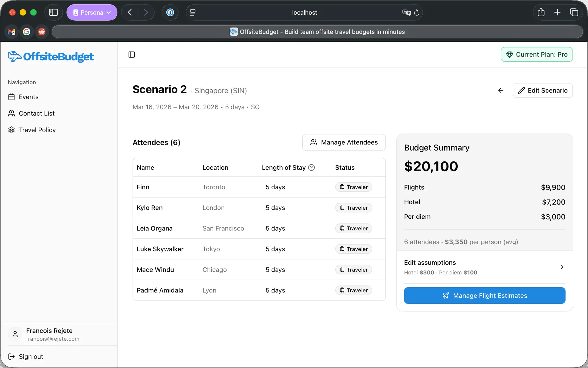 Screenshot 4 of OffsiteBudget