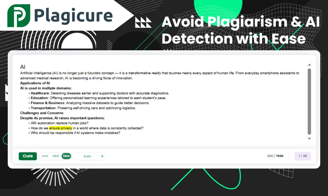 Screenshot 2 of Plagicure