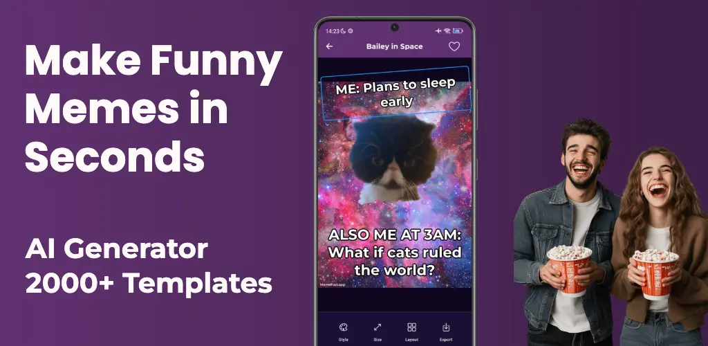 Screenshot 1 of MemeFast: AI Meme Generator & Meme Maker