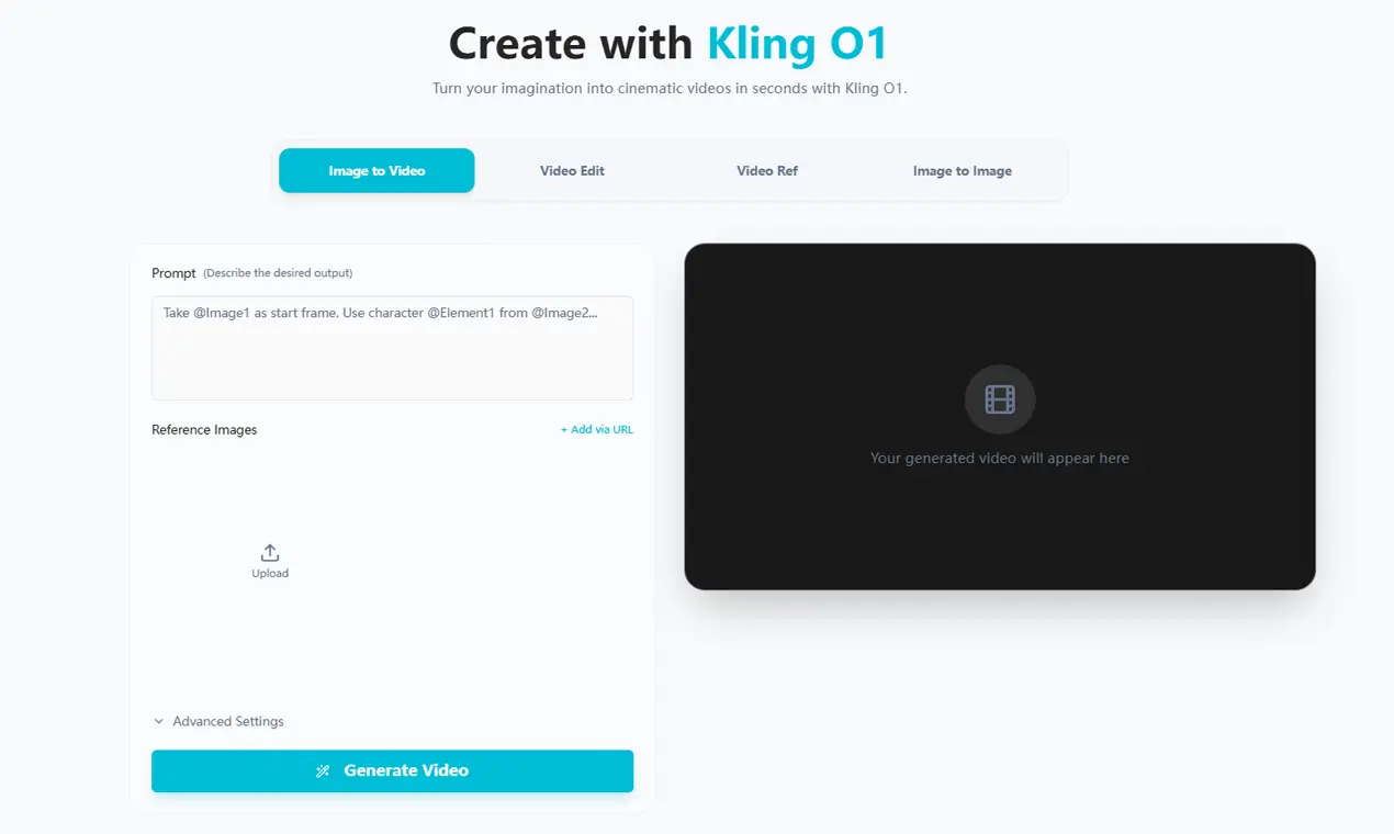 Screenshot 1 of KlingO1.site