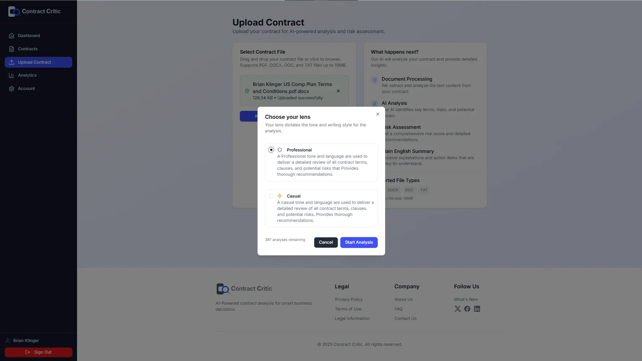 Screenshot 4 of Contract Critic