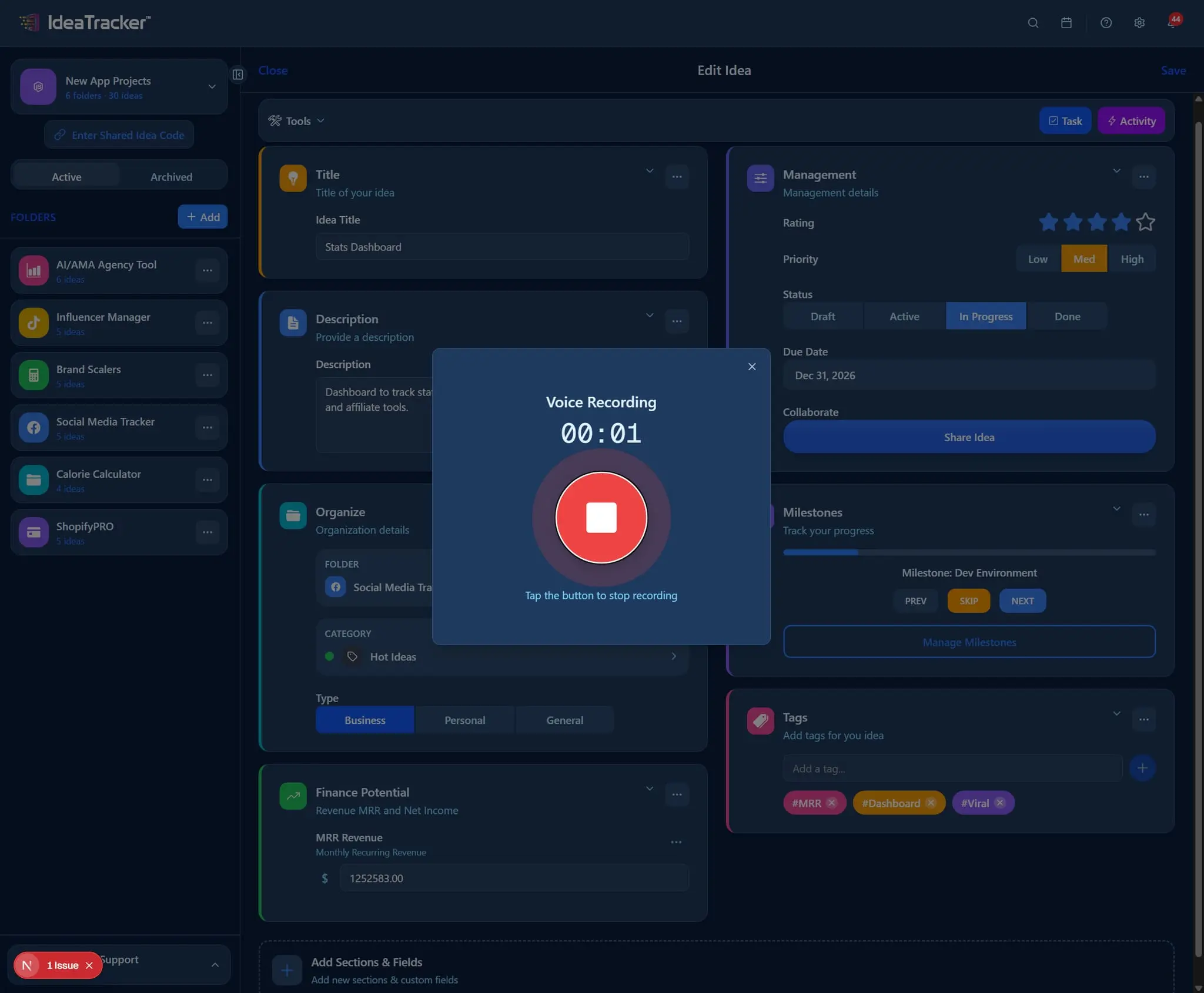 Screenshot 7 of IdeaTracker