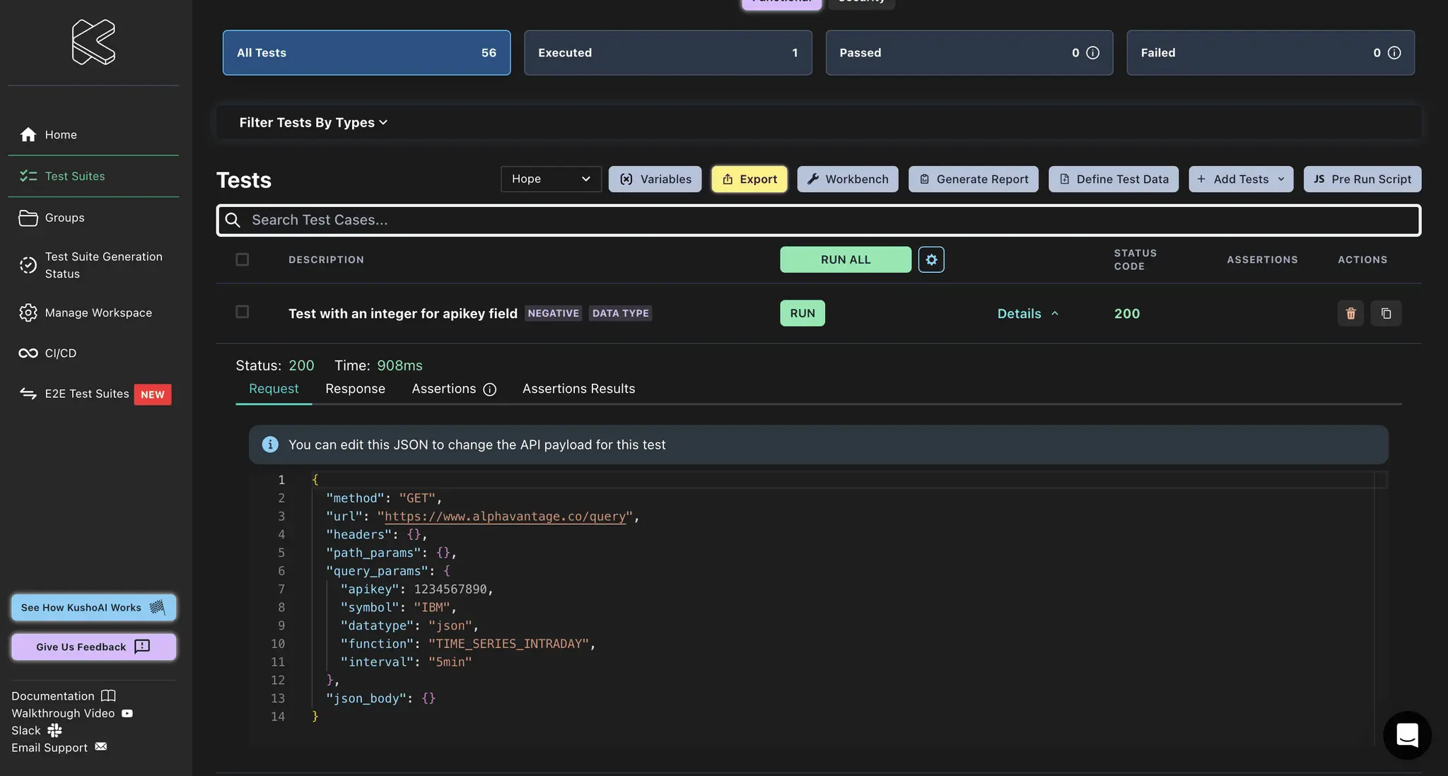 Screenshot 1 of KushoAI