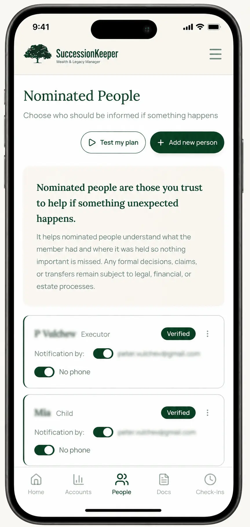 Screenshot 4 of SuccessionKeeper