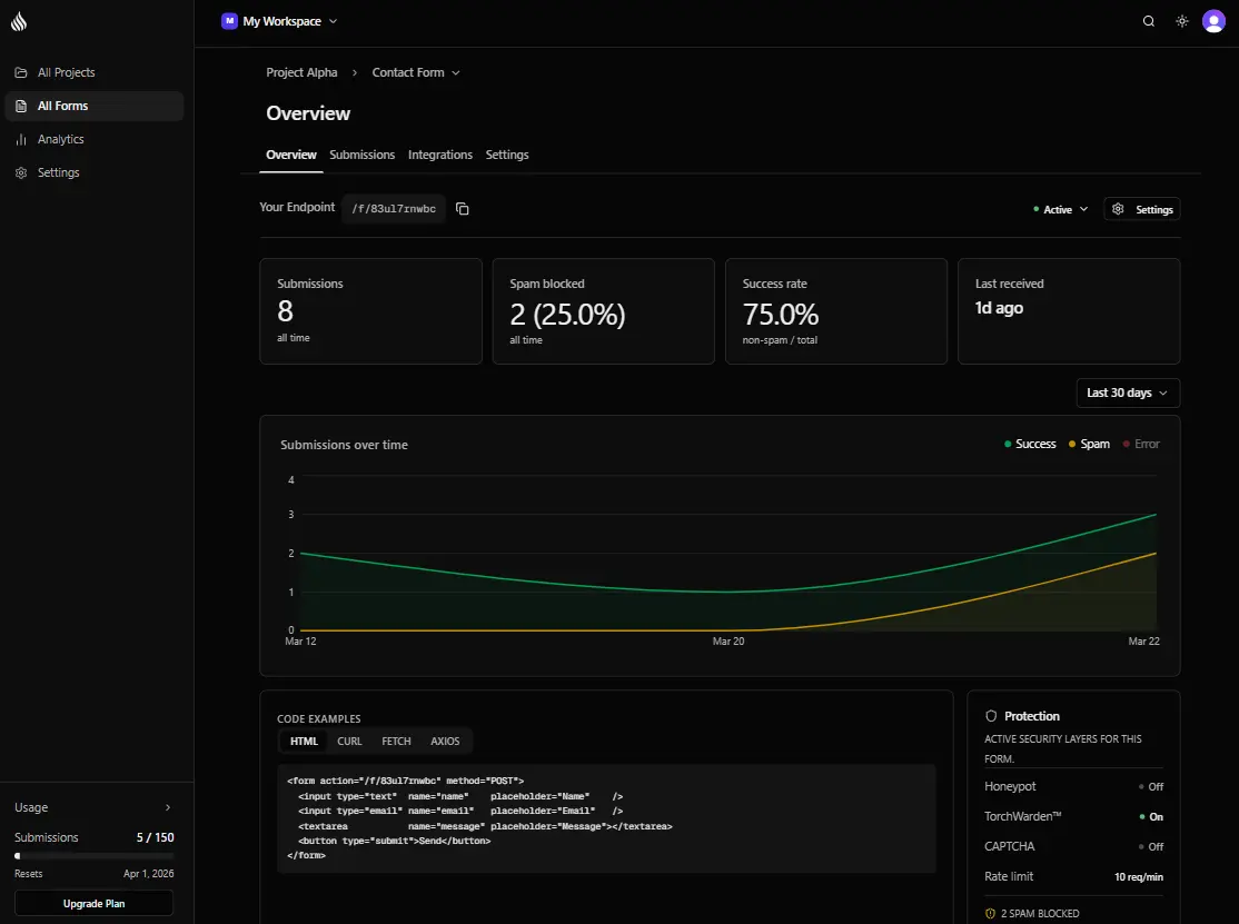 Screenshot 1 of Formtorch