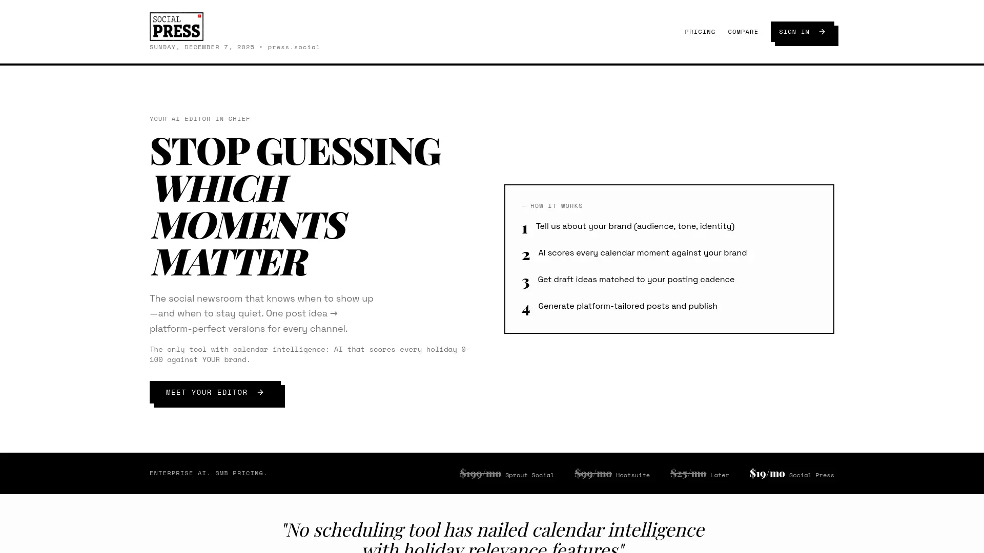 Screenshot 1 of Social Press - Your AI Editor in Chief