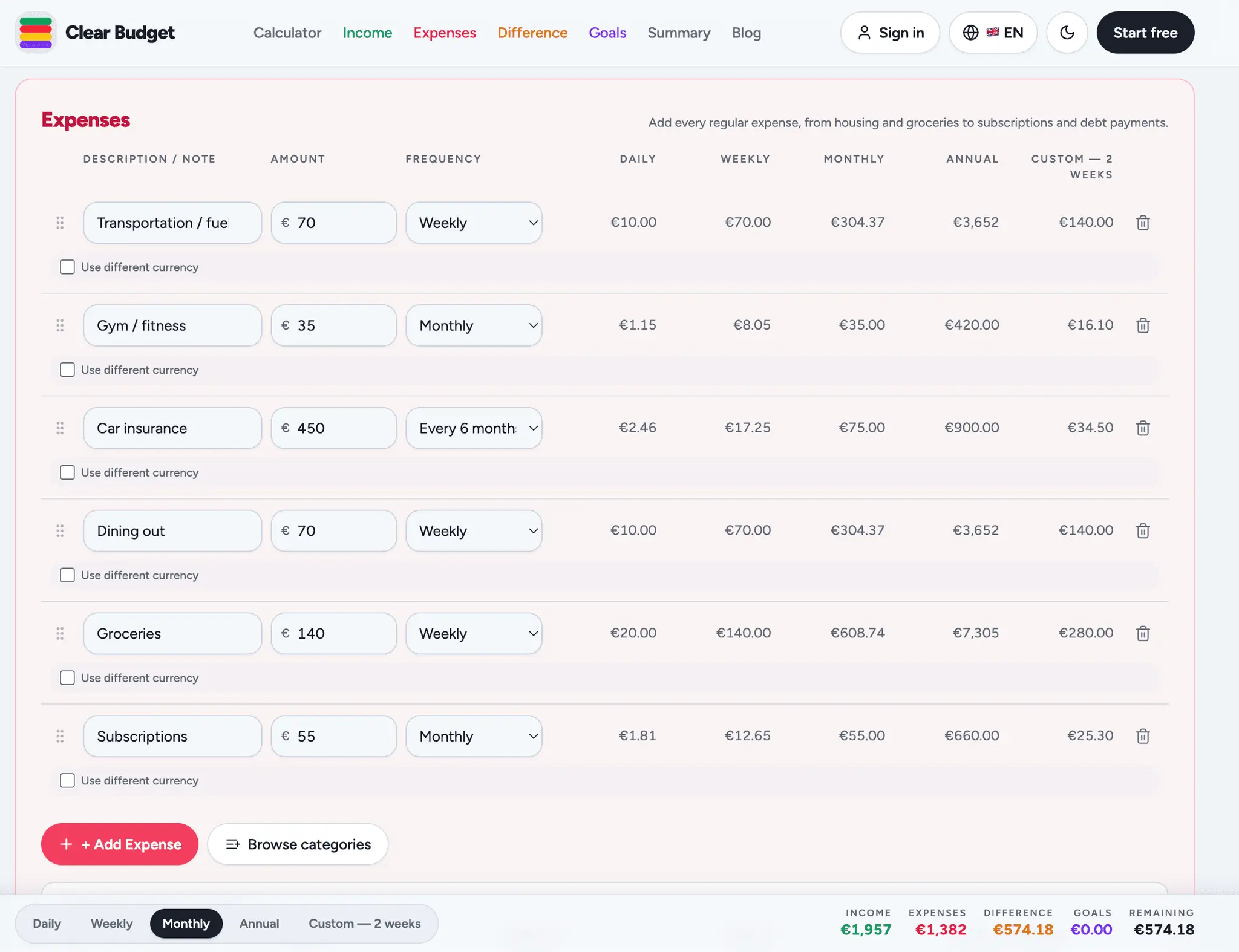 Screenshot 3 of Clear Budget
