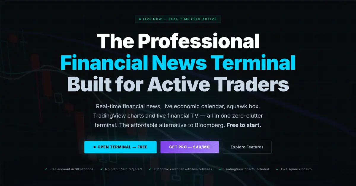 Screenshot 1 of Trading News Terminal