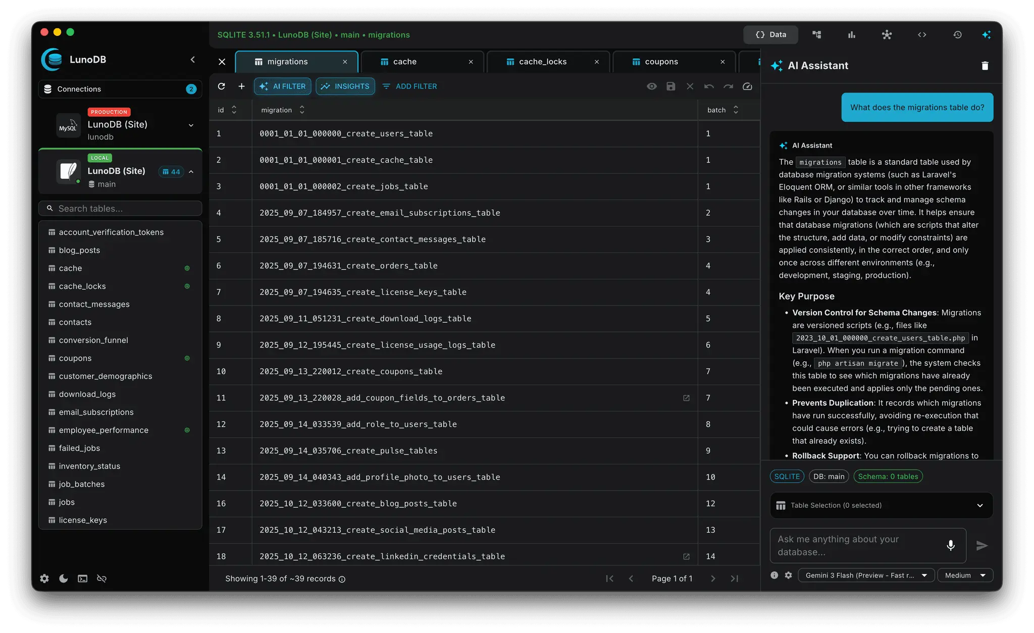 Screenshot 5 of LunoDB - Modern Database Software