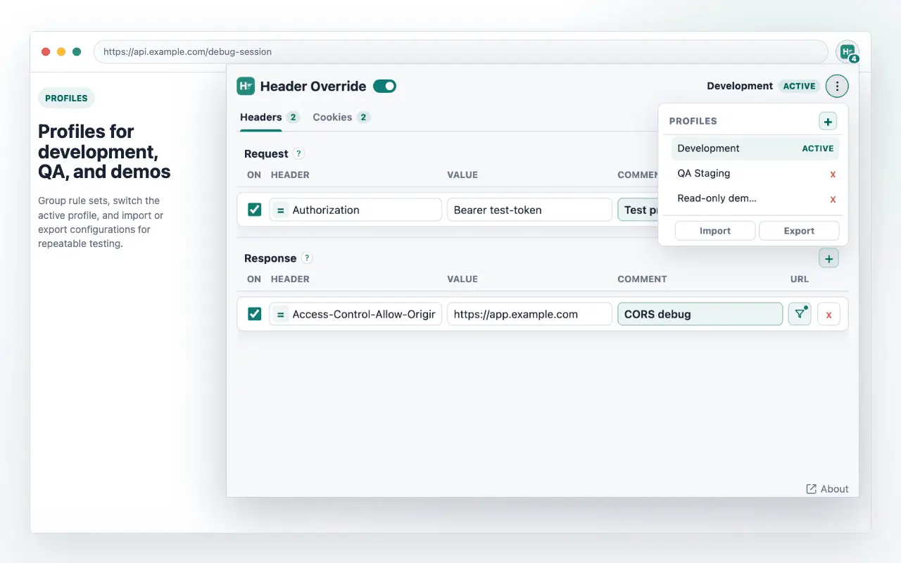 Screenshot 3 of Header Override