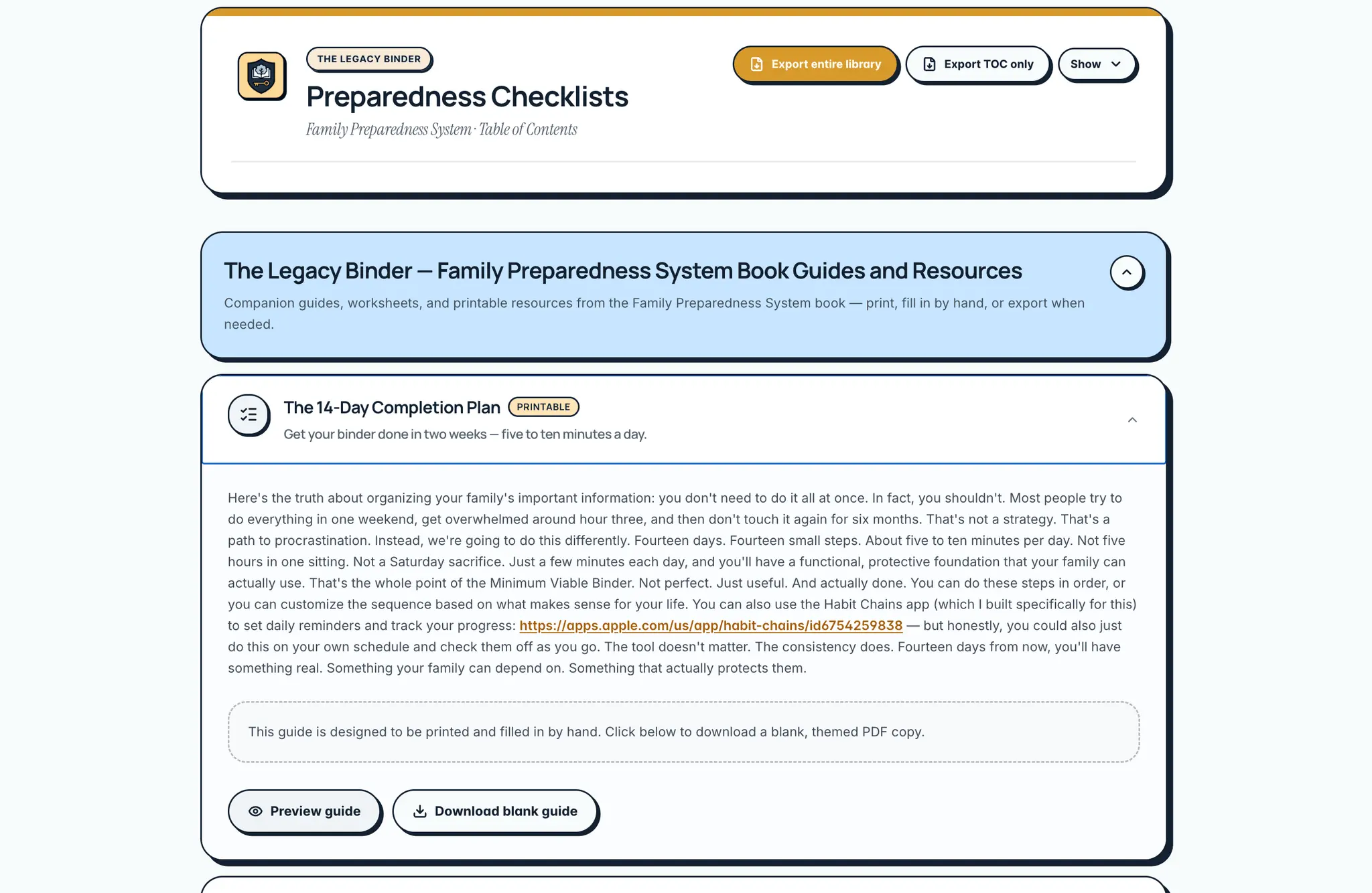 Screenshot 9 of The Legacy Binder Family Prep System