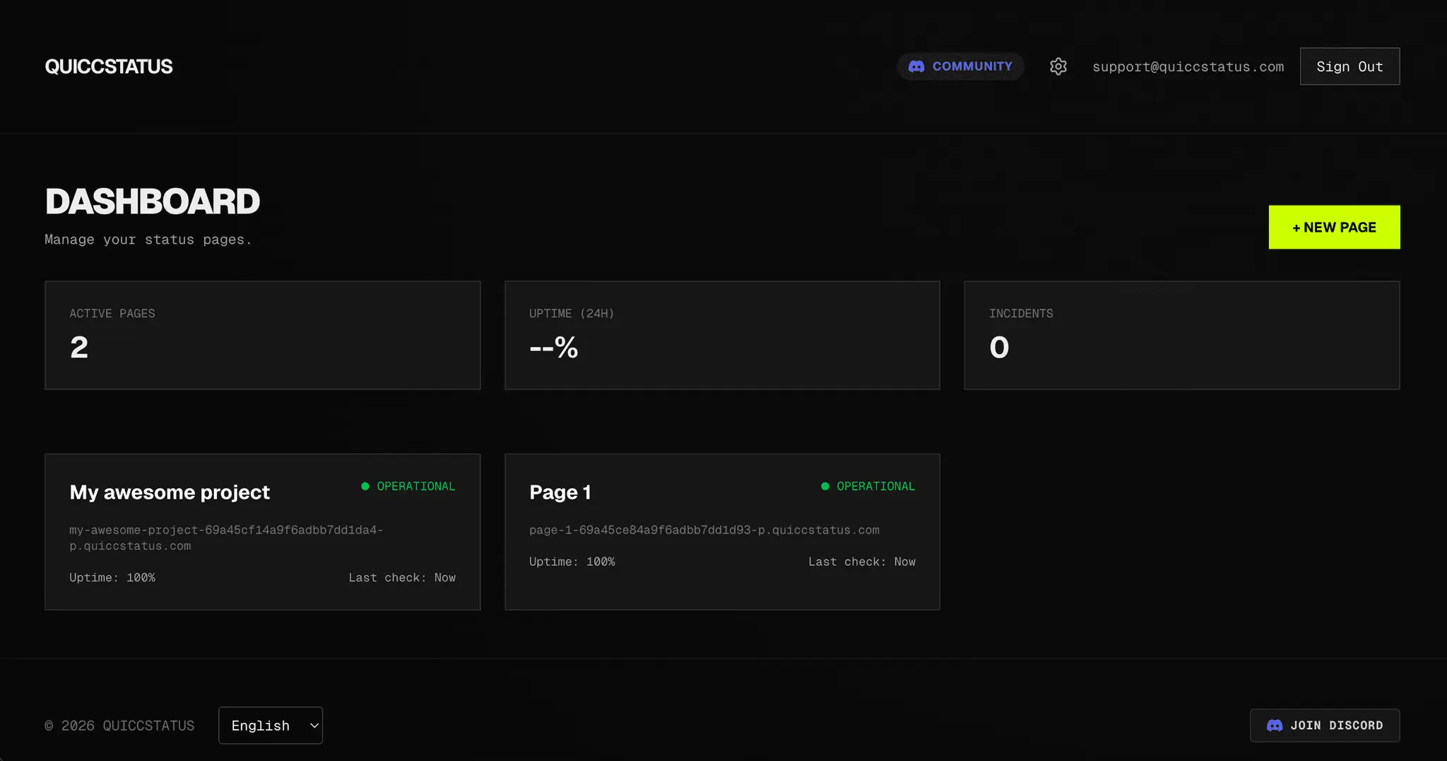Screenshot 7 of QUICCSTATUS