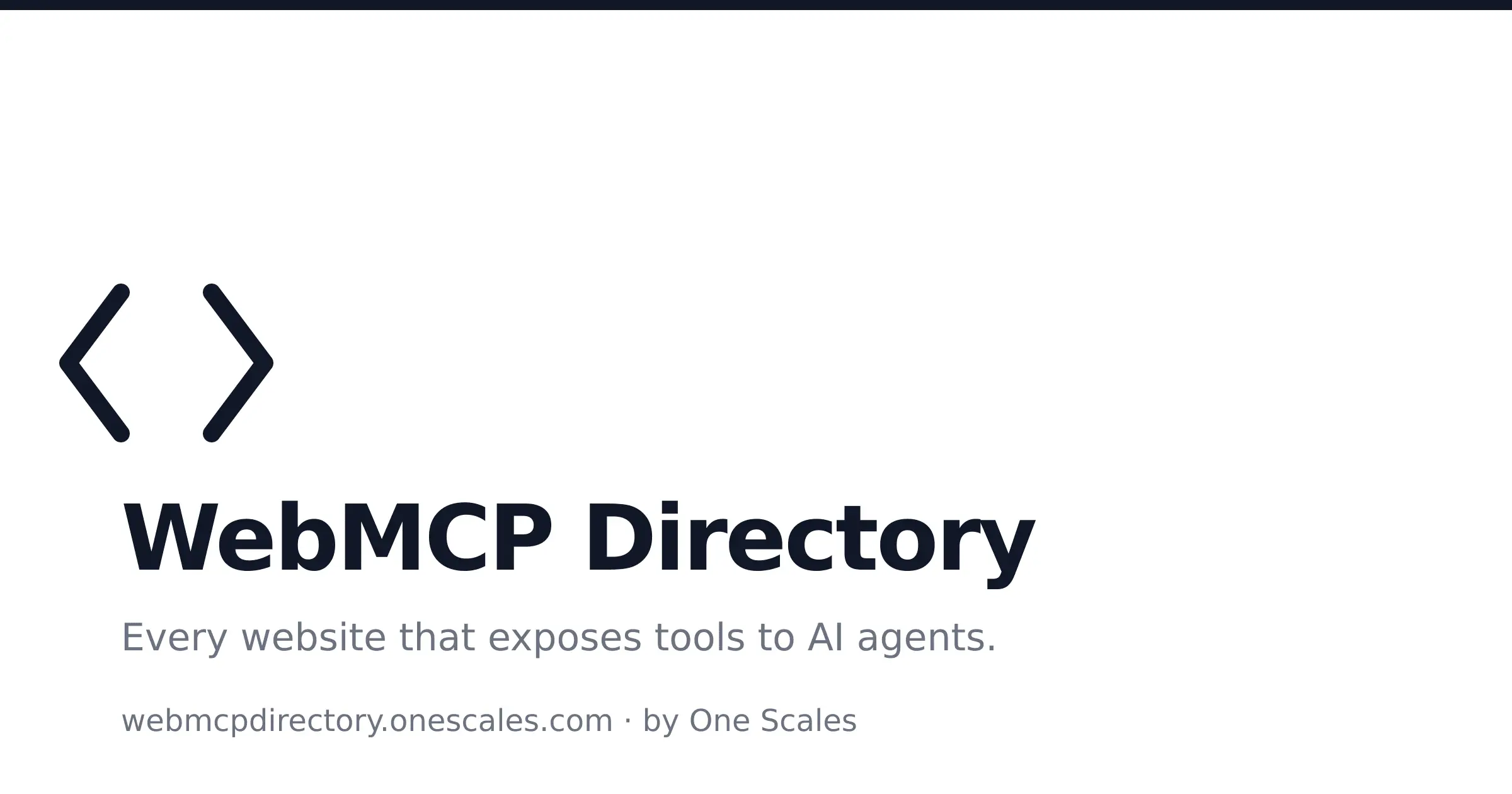 Screenshot 1 of WebMCP Directory