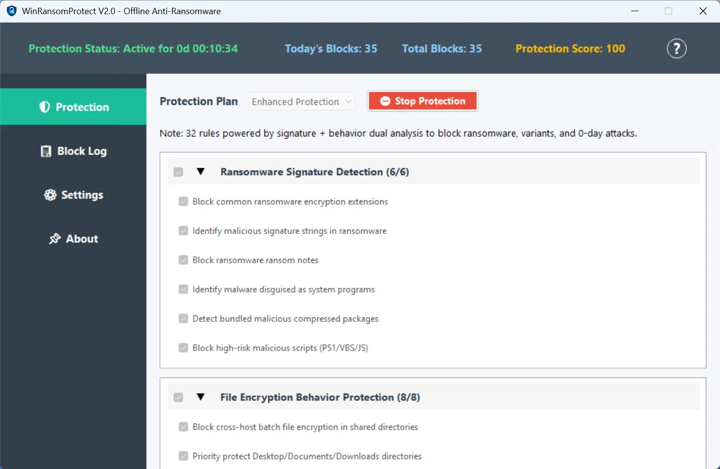 Screenshot 2 of WinRansomProtect