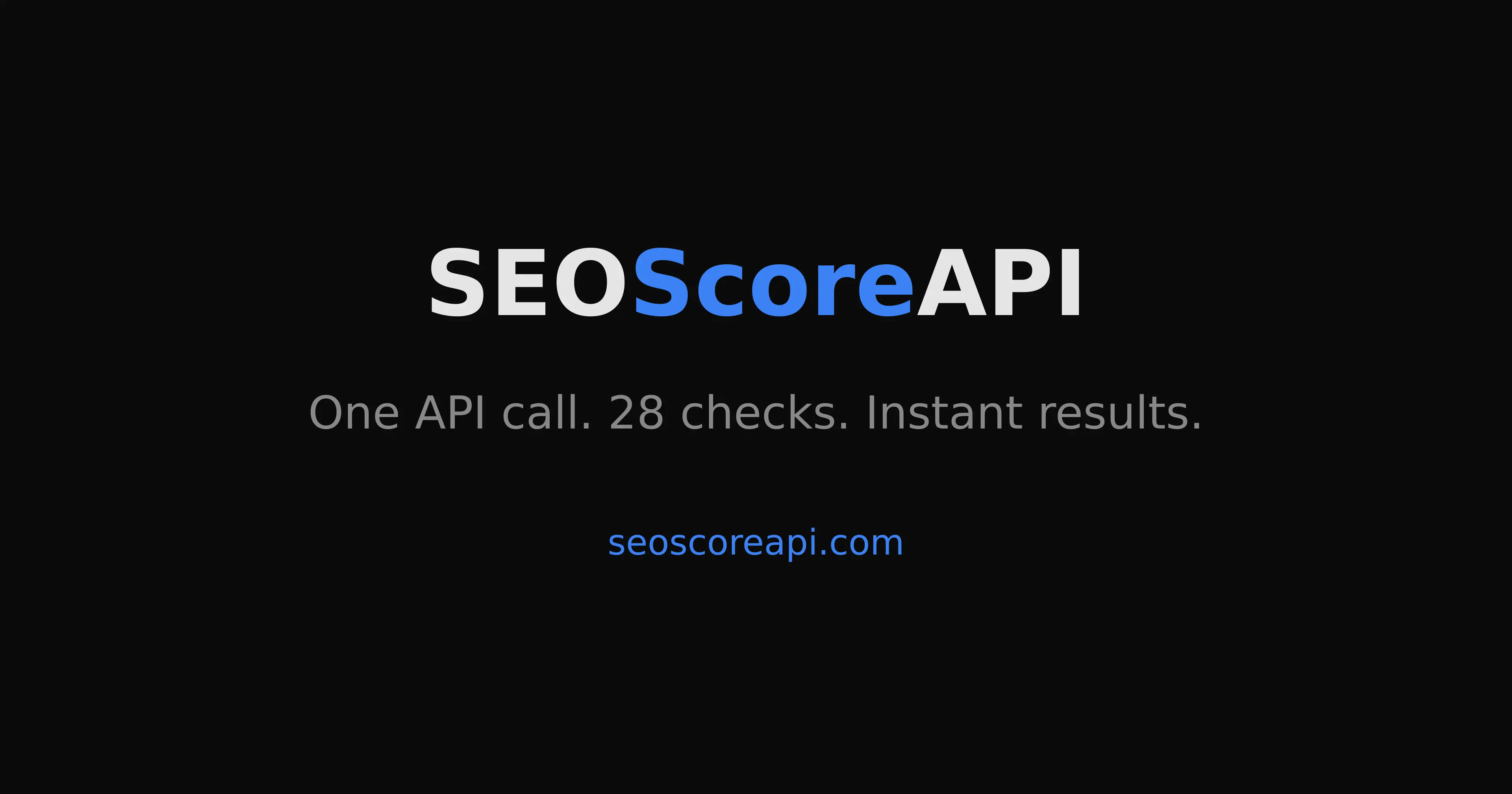 Screenshot 1 of SEO Score API